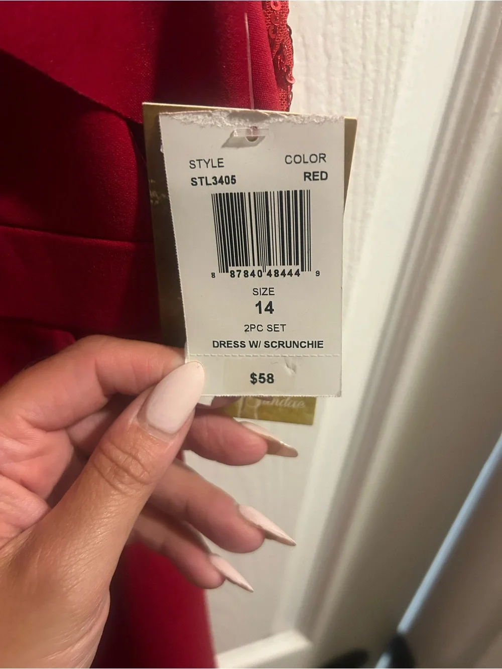Girls' Red Ruffle Fit-and-Flare Dress